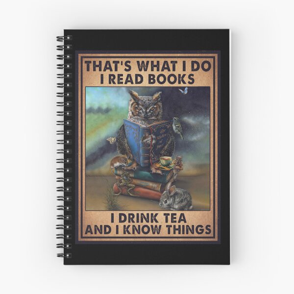 Item preview, Owl I Read Books I Drink Tea And I Know Things Vintage designed and sold by kryshlomackv25.
