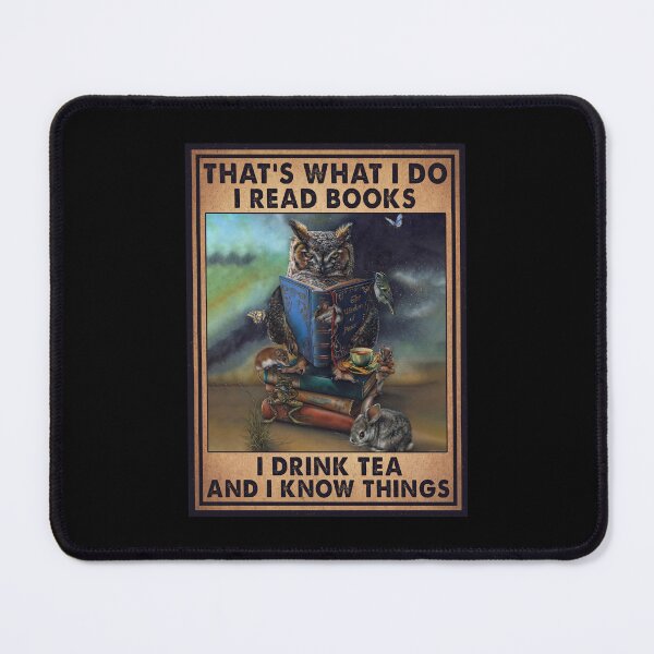 Item preview, Owl I Read Books I Drink Tea And I Know Things Vintage designed and sold by kryshlomackv25.