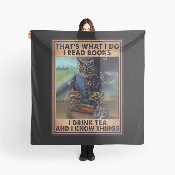 Item preview, Owl I Read Books I Drink Tea And I Know Things Vintage designed and sold by kryshlomackv25.