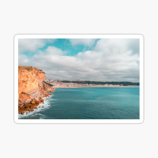 Item preview, Colorful Coast in Teal and Orange at Nazare Portugal designed and sold by Georgia Mizuleva.