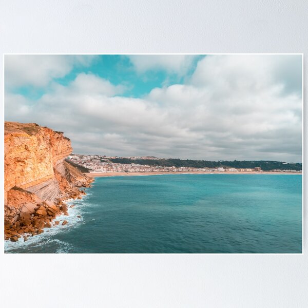 Item preview, Colorful Coast in Teal and Orange at Nazare Portugal designed and sold by Georgia Mizuleva.