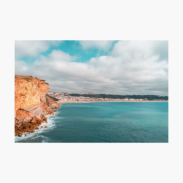 Item preview, Colorful Coast in Teal and Orange at Nazare Portugal designed and sold by Georgia Mizuleva.