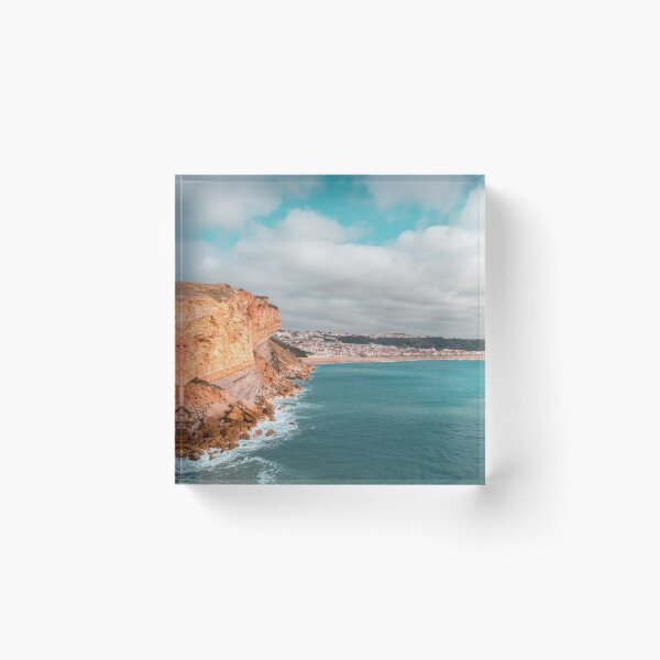 Item preview, Colorful Coast in Teal and Orange at Nazare Portugal designed and sold by Georgia Mizuleva.