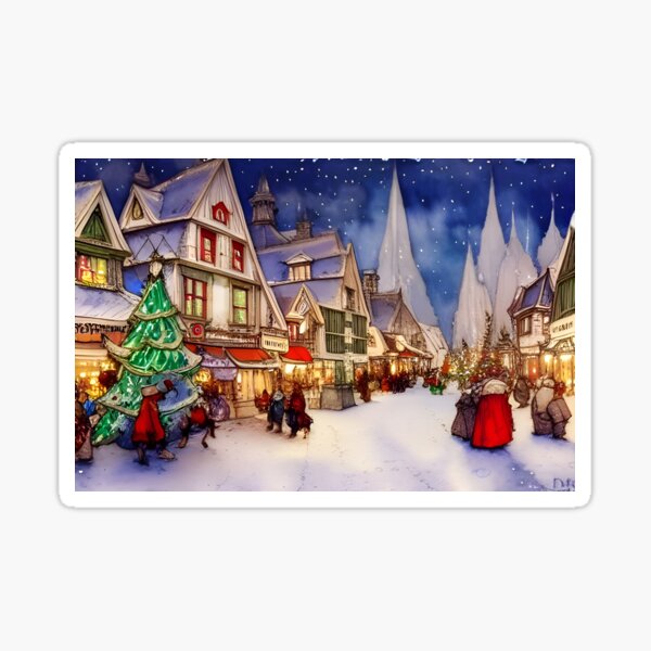 Item preview, Fantasy Christmas Town 2 designed and sold by Petalglassjade.