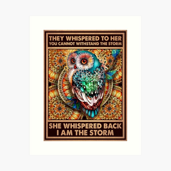 Item preview, Owl Vintage She Whispered Back I Am The Storm designed and sold by kryshlomackv25.