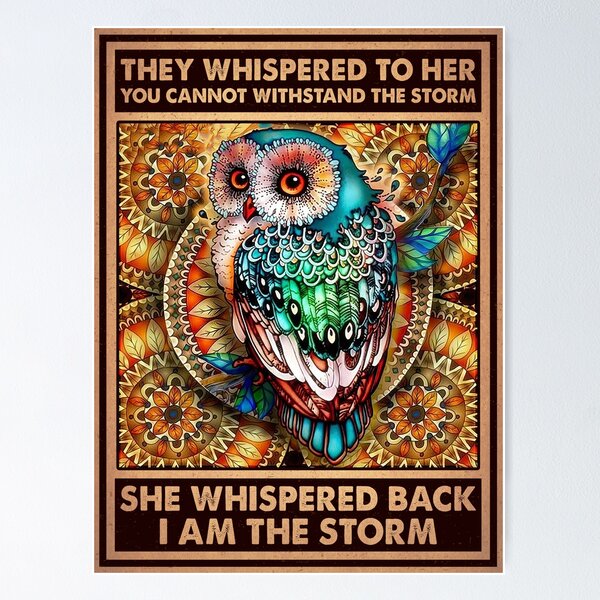 Item preview, Owl Vintage She Whispered Back I Am The Storm designed and sold by kryshlomackv25.