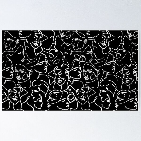 Item preview, Faces Line Art designed and sold by Irena Orlov.