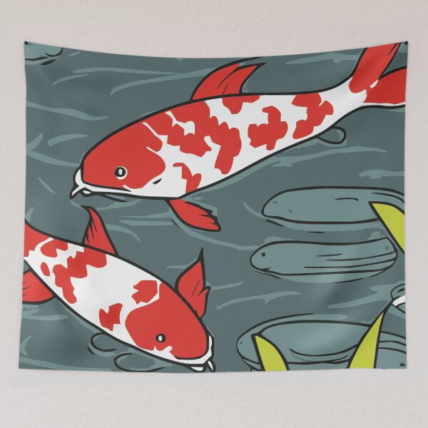 Item preview, Koi swimming in pond with another Koi designed and sold by Nonshape.