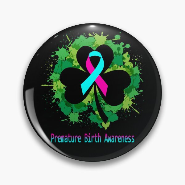 Item preview, Premature Birth Awareness Clover Ribbon Happy Patricks Day Support Premature Birth Warrior Gifts designed and sold by Tammyilaria.