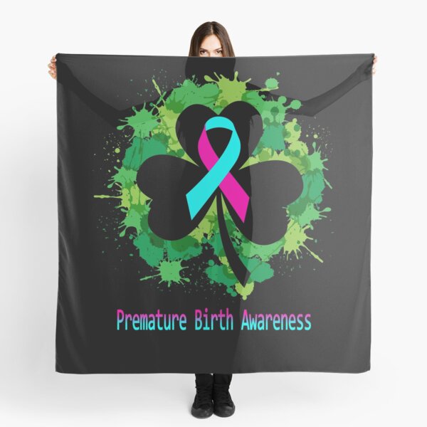 Item preview, Premature Birth Awareness Clover Ribbon Happy Patricks Day Support Premature Birth Warrior Gifts designed and sold by Tammyilaria.