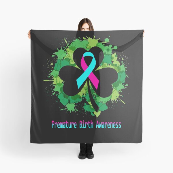 Item preview, Premature Birth Awareness Clover Ribbon Happy Patricks Day Support Premature Birth Warrior Gifts designed and sold by Tammyilaria.