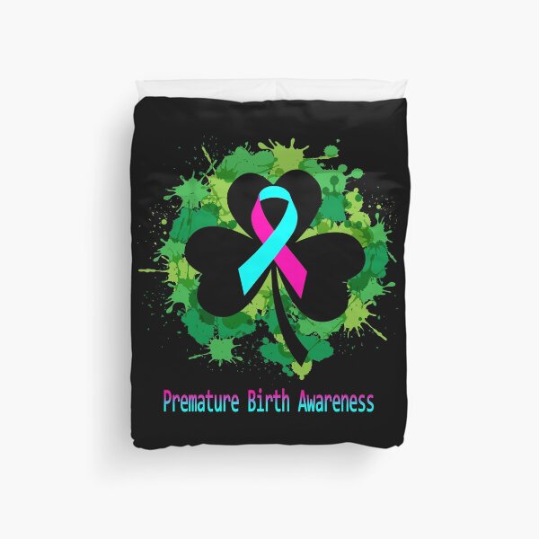 Item preview, Premature Birth Awareness Clover Ribbon Happy Patricks Day Support Premature Birth Warrior Gifts designed and sold by Tammyilaria.
