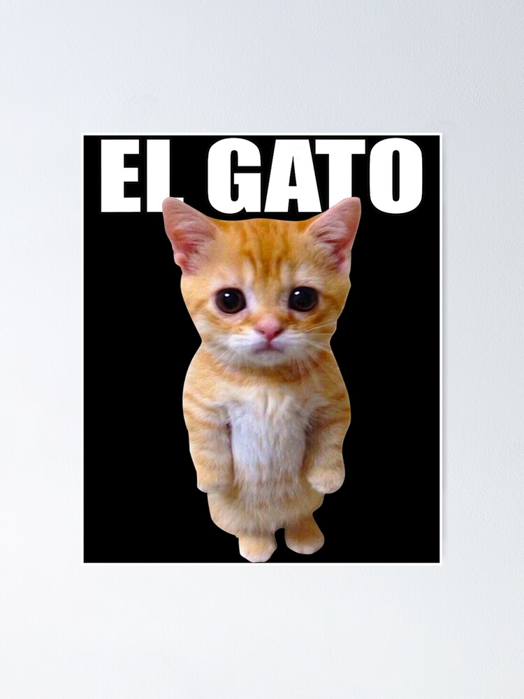 Poster « El Gato Meme Chat qui pleure triste Munchkin Kitty Meme Trendy », par carolynoy5352