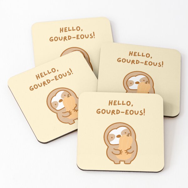 Item preview, Thanksgiving Hello Gorgeous Gourd Sloth designed and sold by theslothinme.
