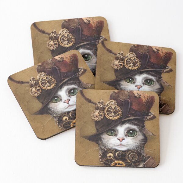 Item preview, Fancy Steampunk Cat designed and sold by HappyDelights.