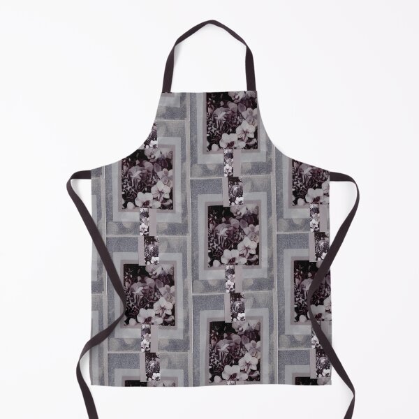 Item preview, Black/White Warm Silver Multi Stripe Orchids designed and sold by lynnGrayson.
