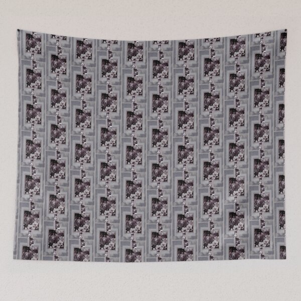 Item preview, Black/White Warm Silver Multi Stripe Orchids designed and sold by lynnGrayson.