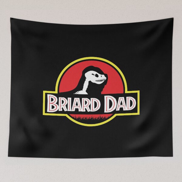 Item preview, (For Dark Background) Jurassic Briard Dad designed and sold by More Cute Dogs.