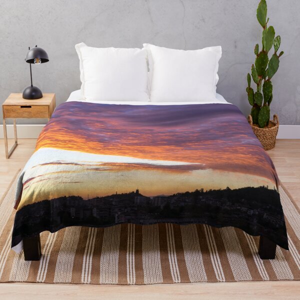 Item preview, View from a Penthouse - Glorious Sunrise Skyscape over Plovdiv Bulgaria designed and sold by Georgia Mizuleva.