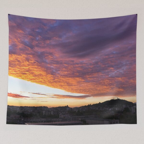 Item preview, View from a Penthouse - Glorious Sunrise Skyscape over Plovdiv Bulgaria designed and sold by Georgia Mizuleva.
