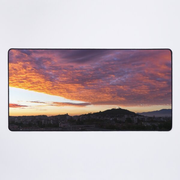 Item preview, View from a Penthouse - Glorious Sunrise Skyscape over Plovdiv Bulgaria designed and sold by Georgia Mizuleva.
