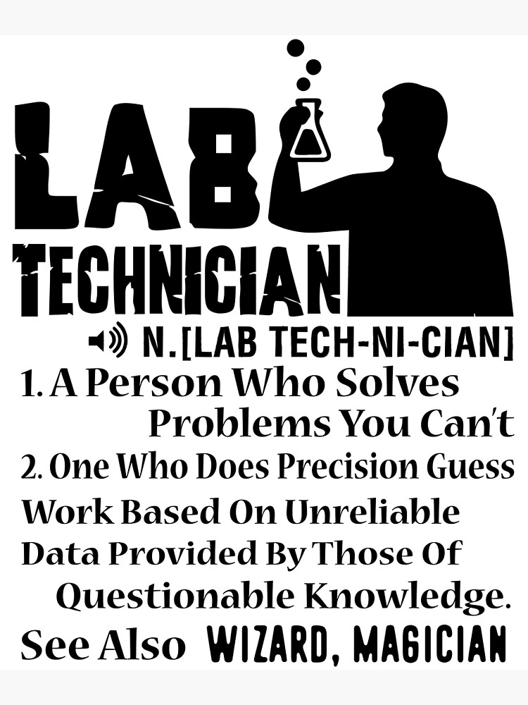 Laboratory Technician - Snarky Definition Greeting Card – Because