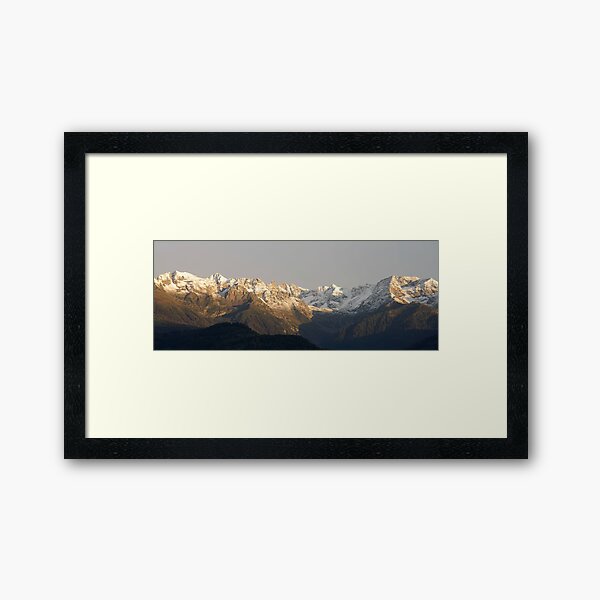 Colors of the evening on Belledonne Alps mountains Framed Art Print