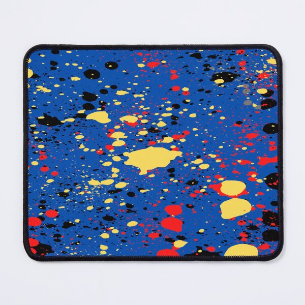 Item preview, Paint splatters abstract on blue designed and sold by calibrit.