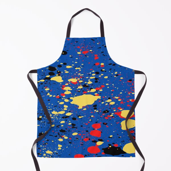 Item preview, Paint splatters abstract on blue designed and sold by calibrit.