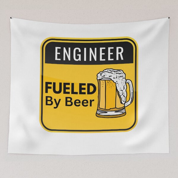 Item preview, Engineer Fueled By Beer designed and sold by Quirky Dez.