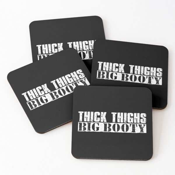 Item preview, Thick Thighs Big Booty - Vintage White Text  designed and sold by Whimsical  Thinker.