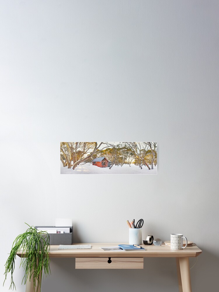 Thumbnail 2 of 3, Poster, Winter at JB Plain Hut, Mt Hotham, Victoria, Australia designed and sold by Chockstone.