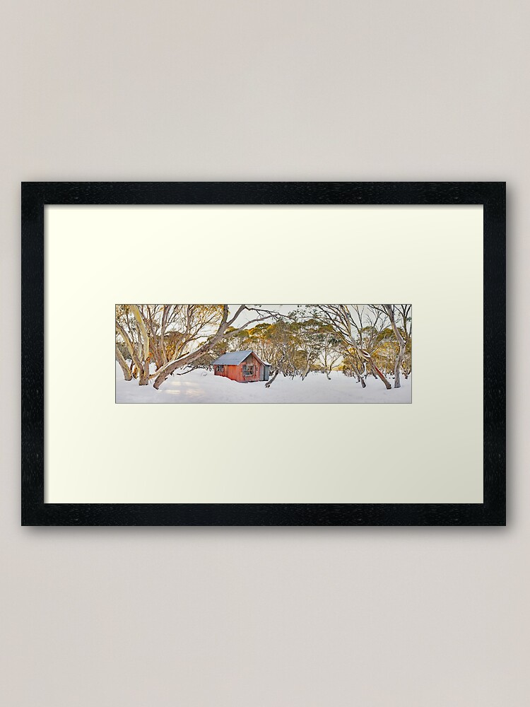 Thumbnail 1 of 7, Framed Art Print, Winter at JB Plain Hut, Mt Hotham, Victoria, Australia designed and sold by Chockstone.