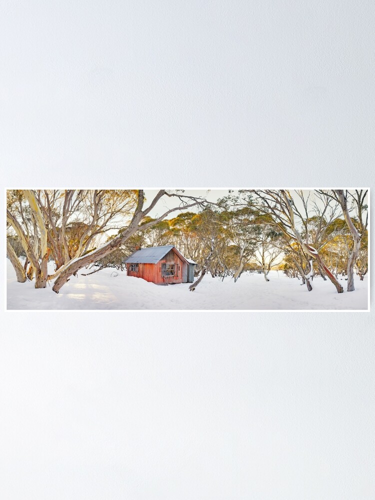 Thumbnail 1 of 3, Poster, Winter at JB Plain Hut, Mt Hotham, Victoria, Australia designed and sold by Chockstone.