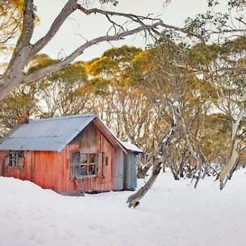 Artwork thumbnail, Winter at JB Plain Hut, Mt Hotham, Victoria, Australia by Michael Boniwell