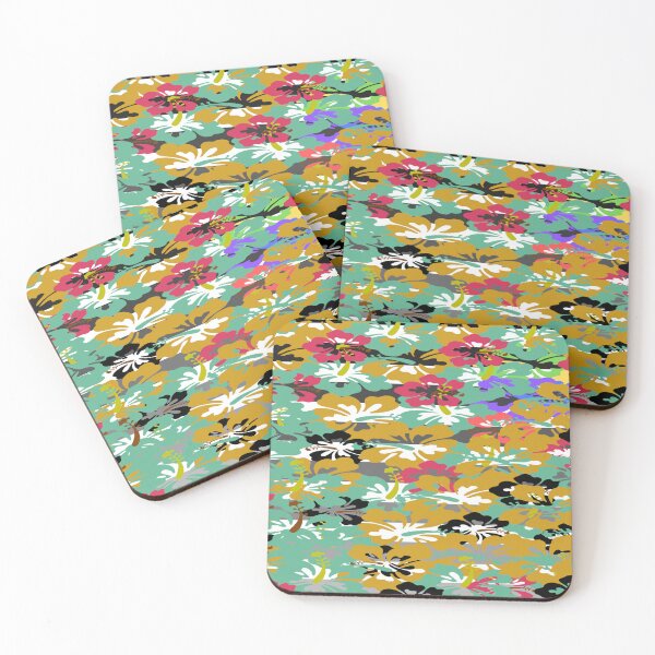 Item preview, Abstract hibiscus on stripes designed and sold by calibrit.