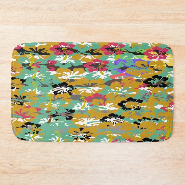 Item preview, Abstract hibiscus on stripes designed and sold by calibrit.