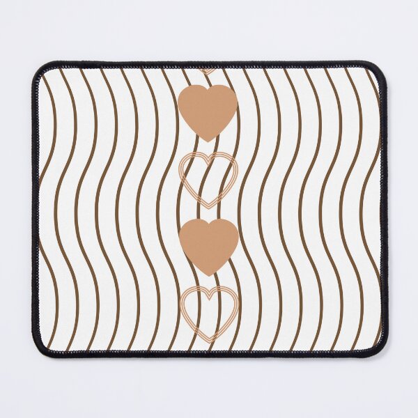 Item preview, Brown Hearts With Zigzag Strips designed and sold by RUMI-ART-PLANET.
