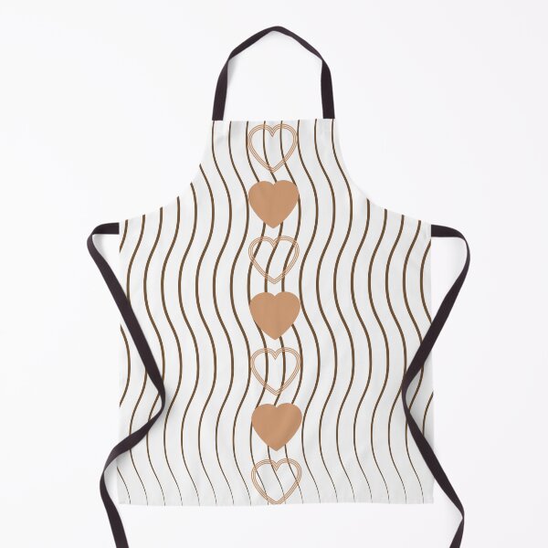 Item preview, Brown Hearts With Zigzag Strips designed and sold by RUMI-ART-PLANET.