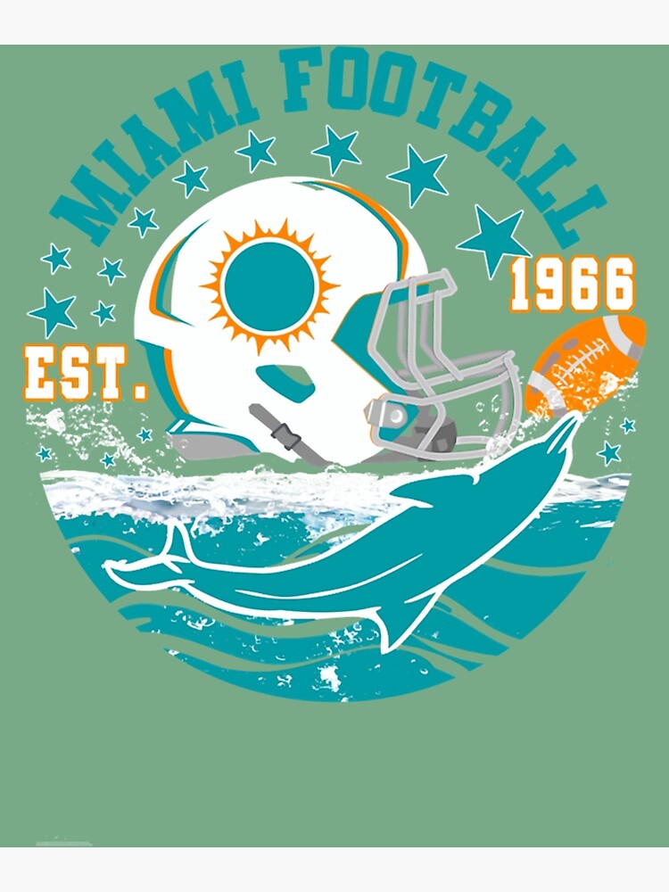 Retro Miami Dolphins Helmet Art