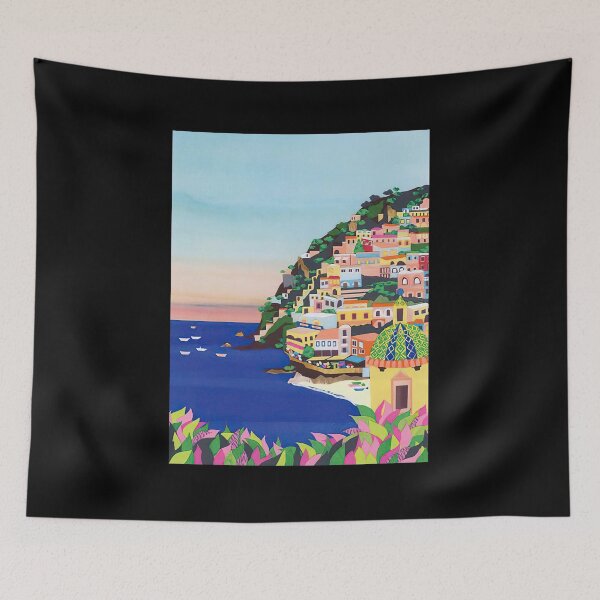 Item preview, Positano Italy Amalfi Coast Print designed and sold by sirineguchiy99.