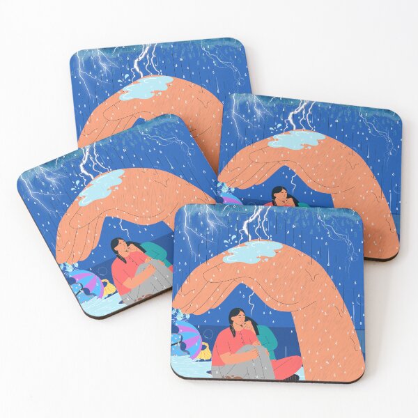 Item preview, the little girl takes shelter with her mother designed and sold by mirdayn.