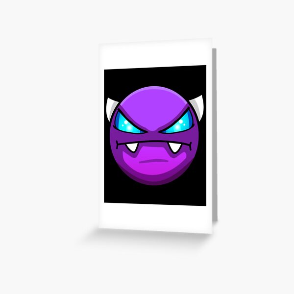 geometry dash difficulty demon faces Greeting Card for Sale by