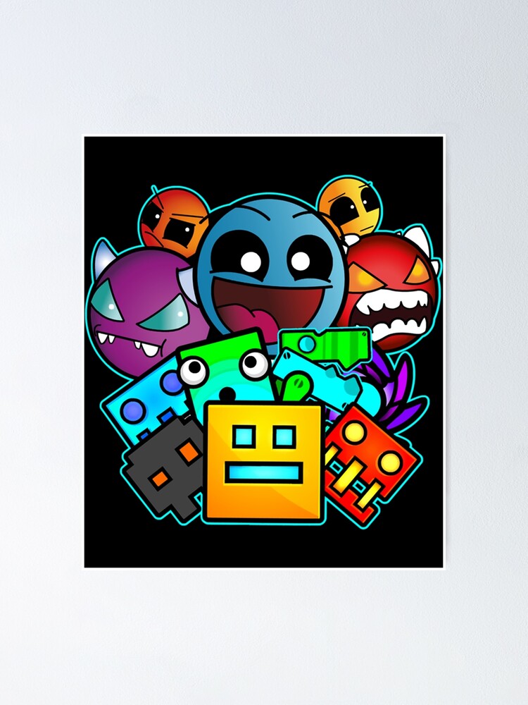 geometry dash old school gaming Poster for Sale by BaCalic