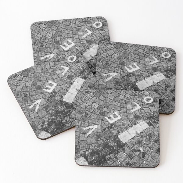 Item preview, Road Marking in Stone Paving of Paris France - Street Photography  designed and sold by CarolinaReina.