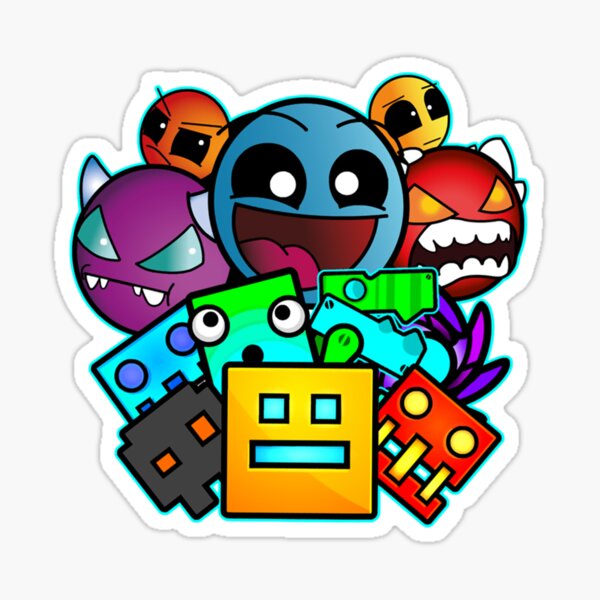 Geometry Dash Cube 70 Sticker - Sticker Mania