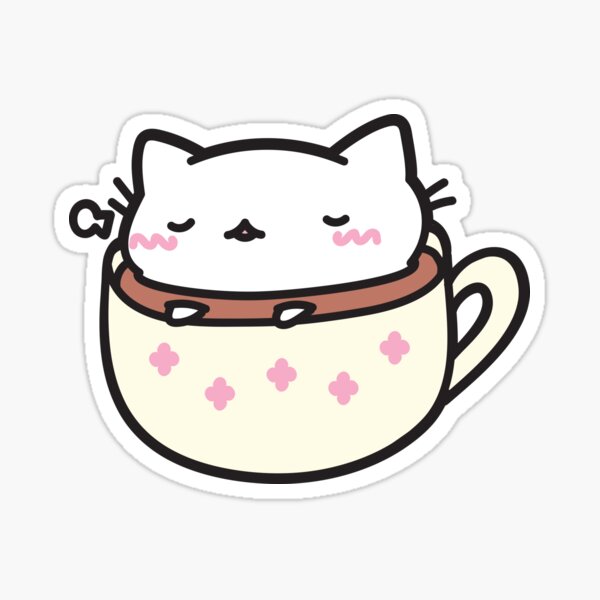 Marshmallow Bean is in your latte, tea, mocha, coffee, hot chocolate.. everything Sticker