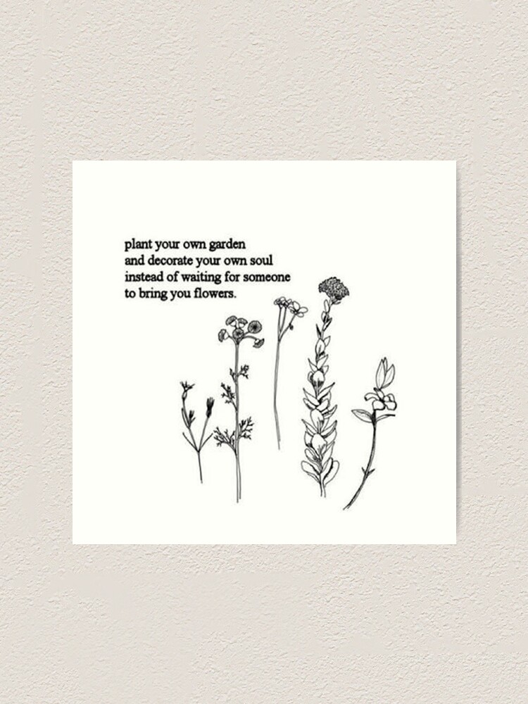Flower Poem Art Print By Eliselle Redbubble
