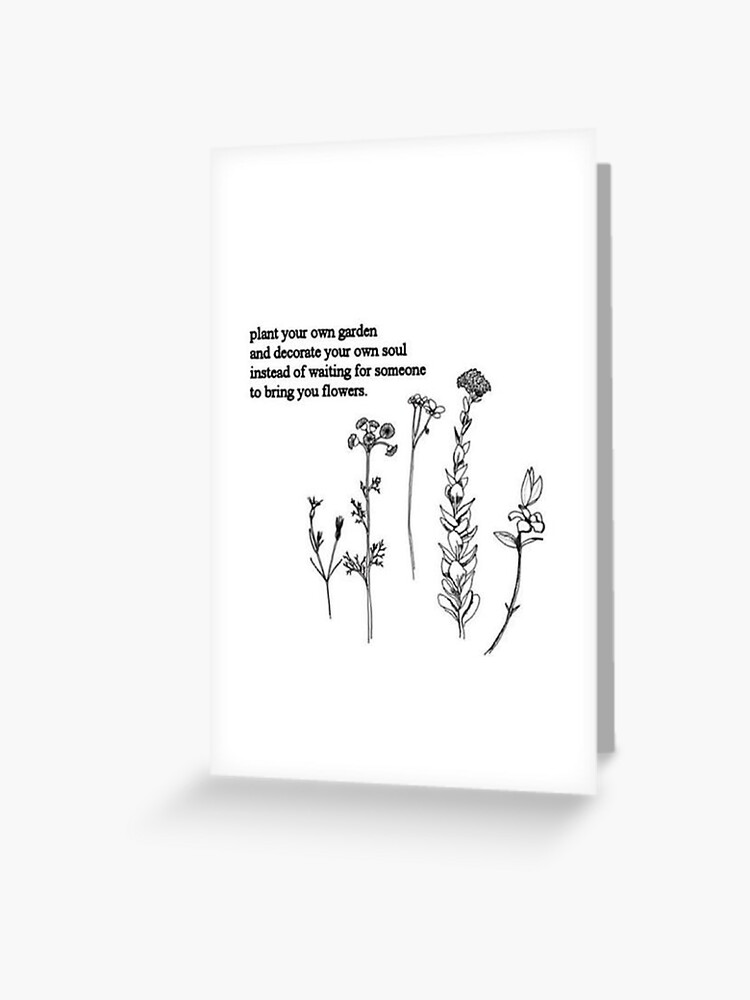 Flower Poem Greeting Card By Eliselle Redbubble