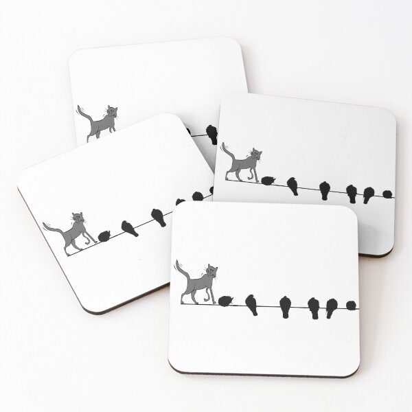 Item preview, CAT AND BIRDS ON HIGHWIRE designed and sold by DomGDesign.